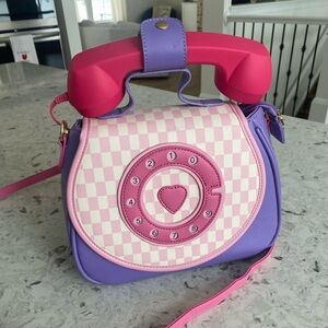Pink and Purple REAL WORKING  PHONE Shoulder Bag
